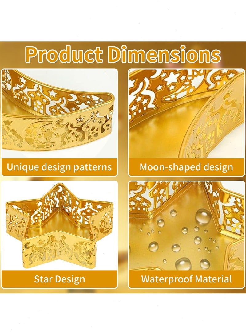 Ramadan Decorative Tray, Star and Moon Tray, Food Serving Dish. A premium Fruit Plate suitable for serving desserts, dried fruits, fresh fruits, candies, and other foods. - Image 5
